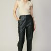 CURRENT AIR High Rise Leather Trousers Pants
