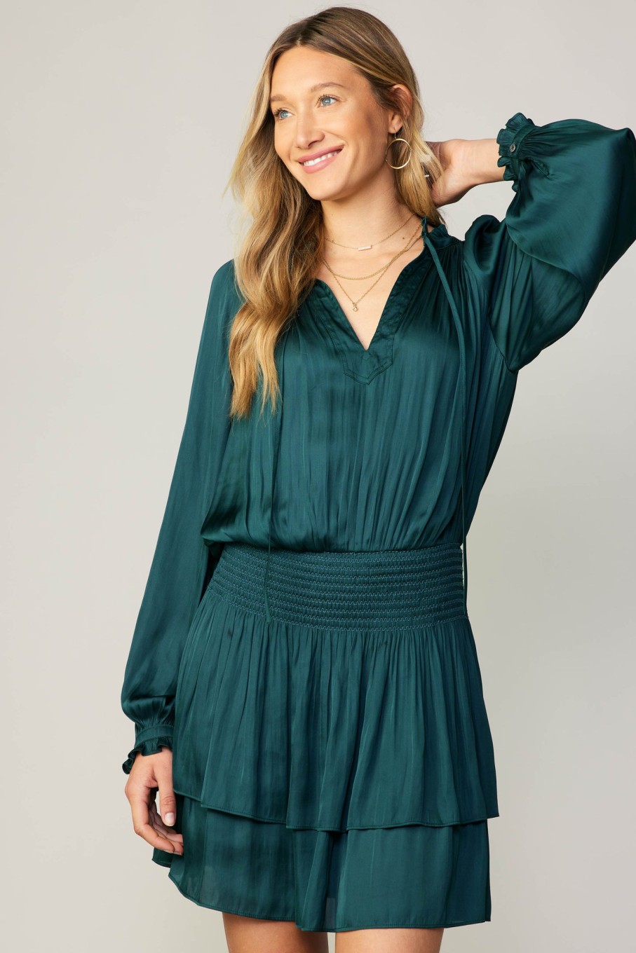 CURRENT AIR Ruffled Cuff Mini Dress Mini Dresses