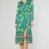 CURRENT AIR Floral Motif Buttondown Dress Midi Dresses