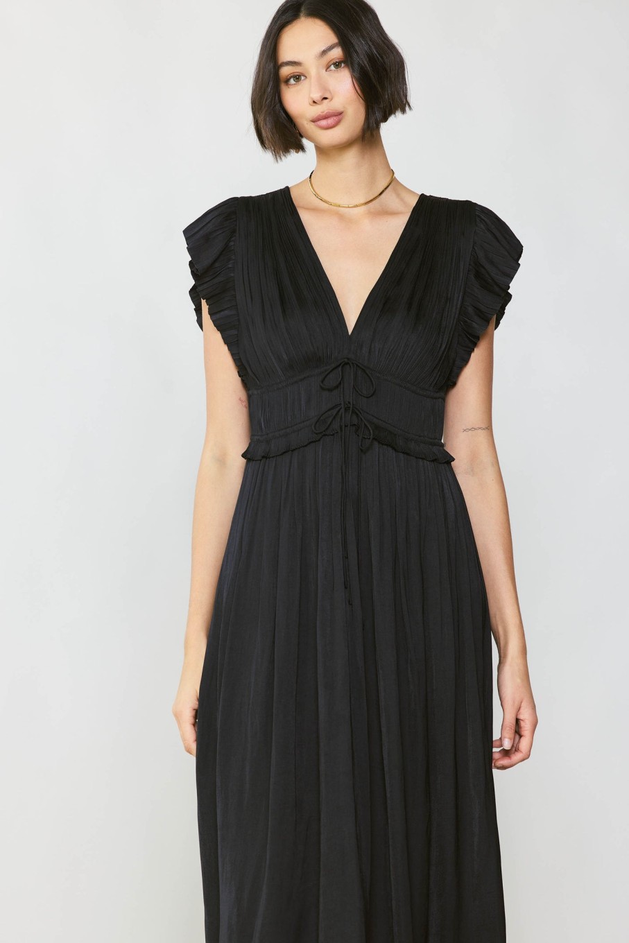 CURRENT AIR Mara Pleated Maxi Dress Midi Dresses