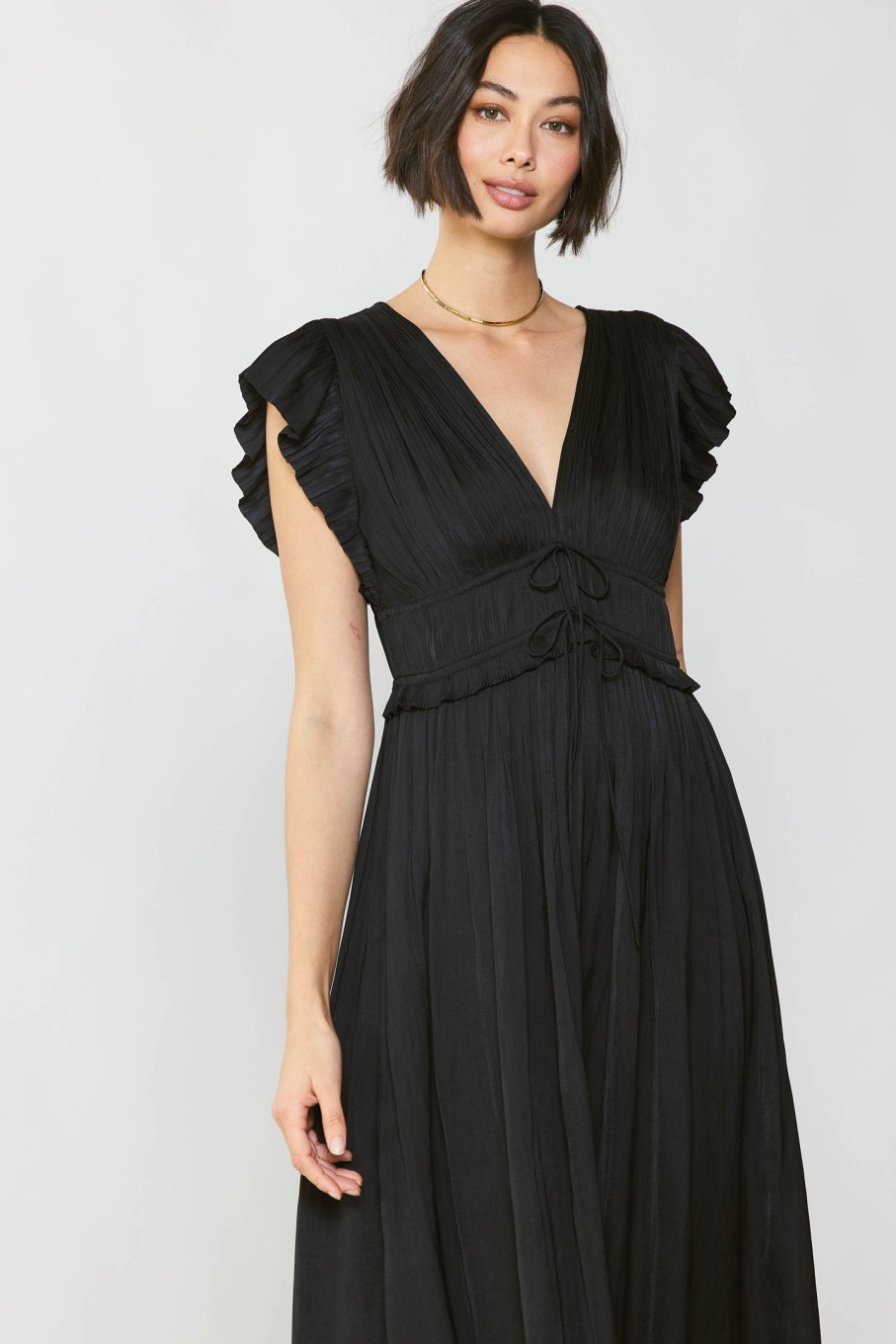 CURRENT AIR Mara Pleated Maxi Dress Midi Dresses