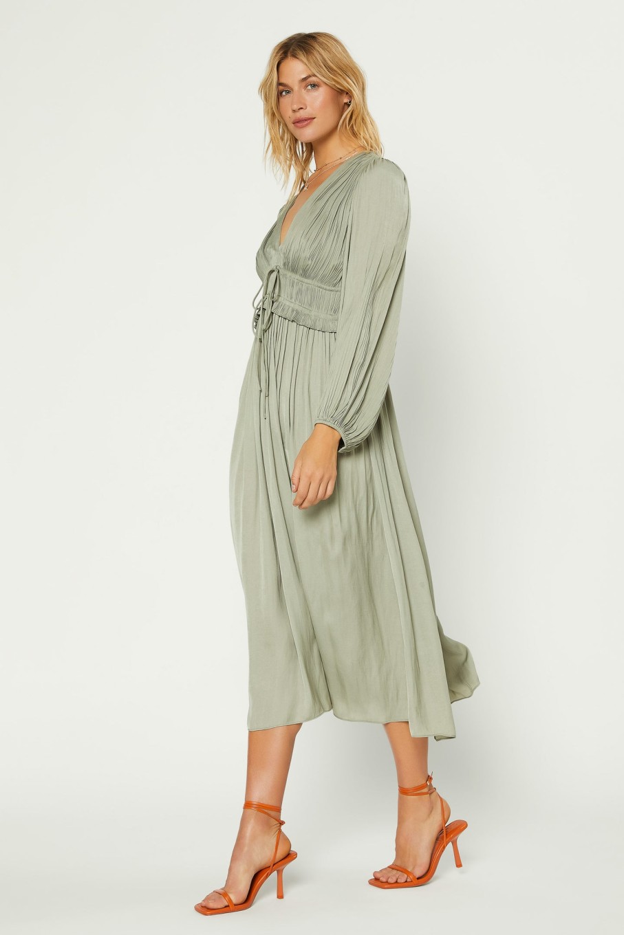 CURRENT AIR Sidonie Pleated Maxi Dress Maxi Dresses