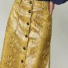 CURRENT AIR Snake Print Midi Skirt Sets