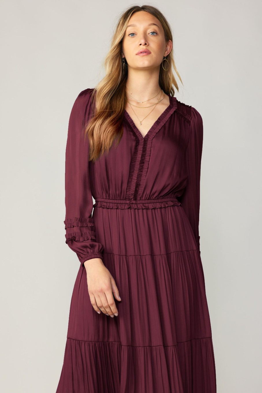 CURRENT AIR Ruffle Trim Maxi Dress Maxi Dresses