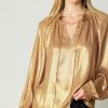 CURRENT AIR Lustrous Cuffed Blouse Blouses