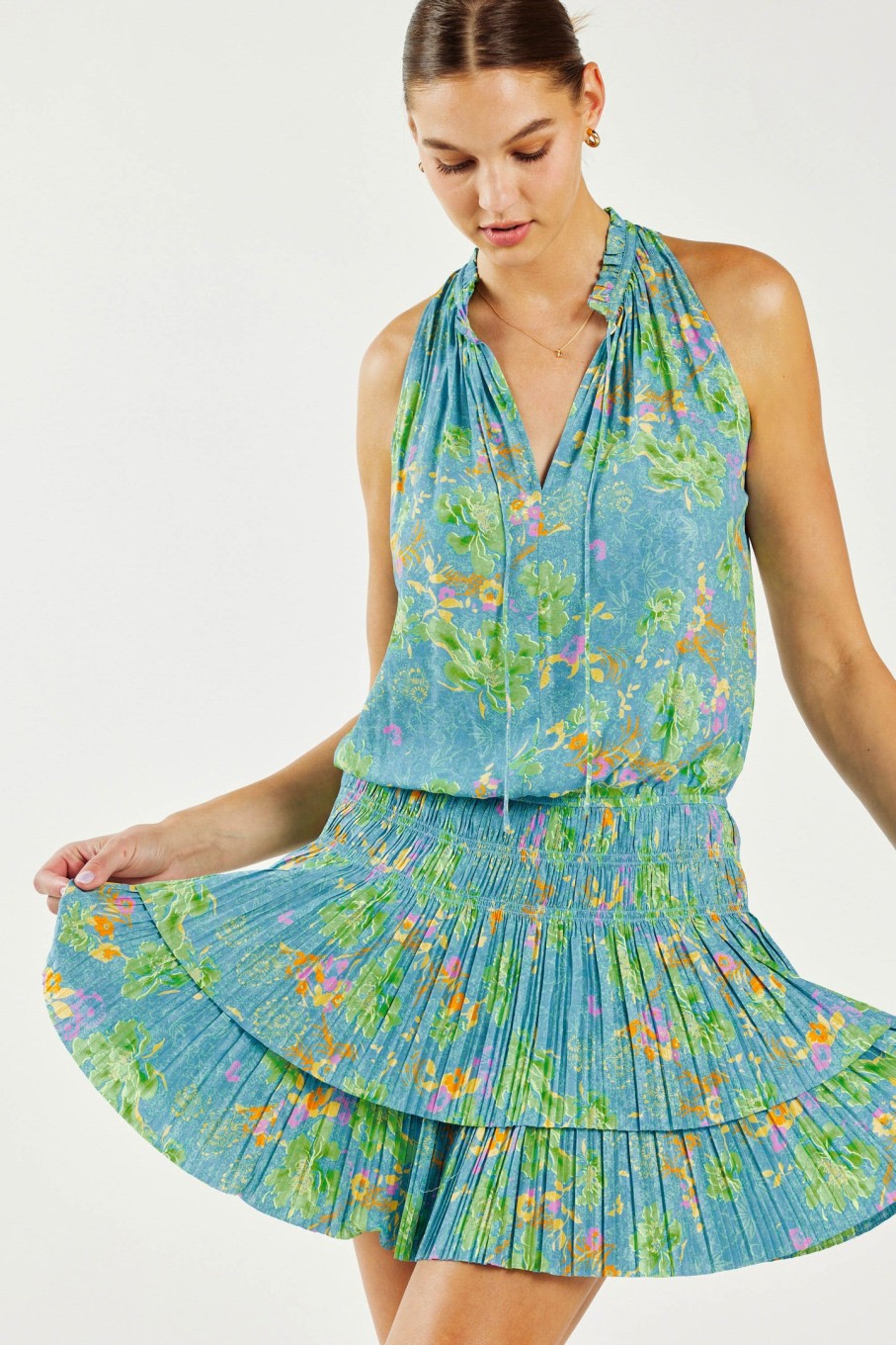 CURRENT AIR Cara Pleated Mini Dress Mini Dresses