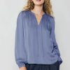 CURRENT AIR Shirred Yoke Blouse Blouses