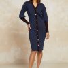 CURRENT AIR Midi Sweater Dress Knitwear