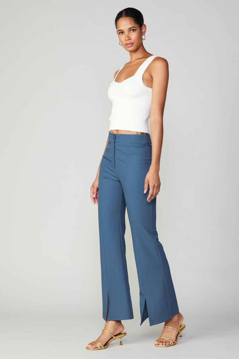 CURRENT AIR Sweetheart Knit Tank Top Sleeveless Tops