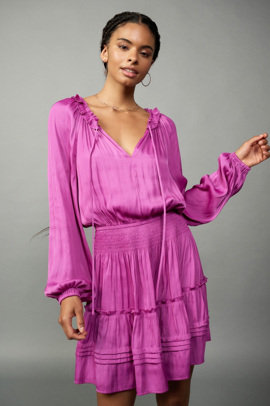 CURRENT AIR Pintuck Mini Dress Mini Dresses