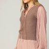 CURRENT AIR Pleated Blouse Sweater Vest Sweaters