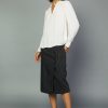CURRENT AIR Split Neck Blouse Blouses