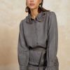 CURRENT AIR Chambray Button Down Blouse Blouses