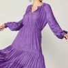 CURRENT AIR Floral Smocked Cuff Midi Dress Midi Dresses