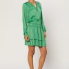 CURRENT AIR Jacquard Ruffled Mini Dress Mini Dresses